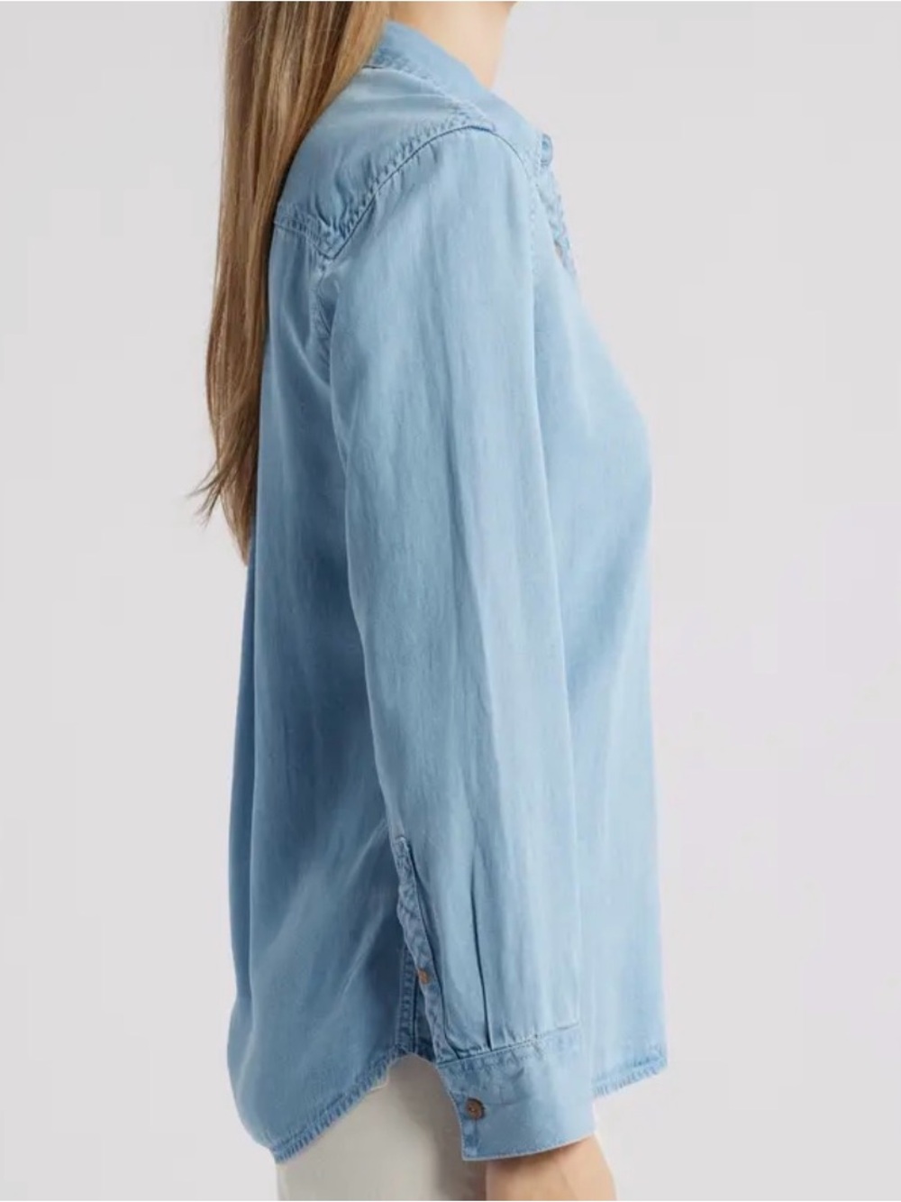 Tommy Bahama chambray o'lei relaxed womens shirt size Medium NWT - Picture 3 of 12